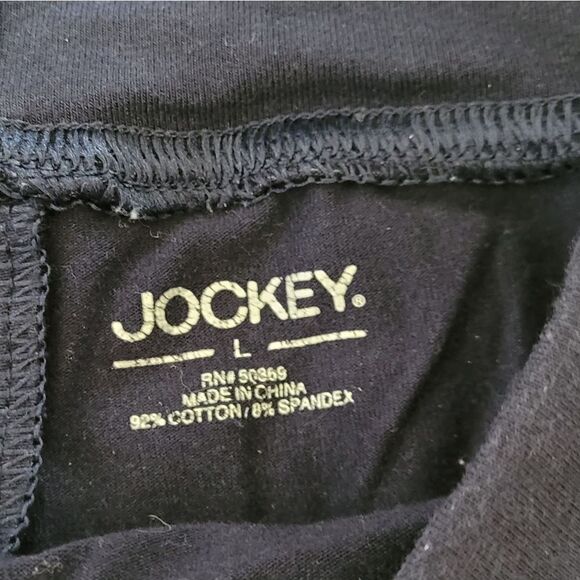 🤸‍♀️3 for 12🤸‍♂️ Jockey Essential Cotton 7/8 Classic Navy Leggings Large - Picture 3 of 5